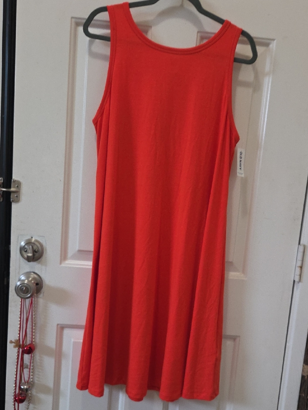 Old Navy Orange Sleeveless Midi Swing Dress TALL